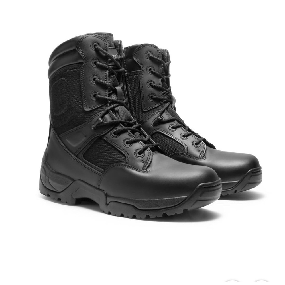 Military Tactical Work Boots Motorcycle Combat Side Zip Men's Size 8 Black